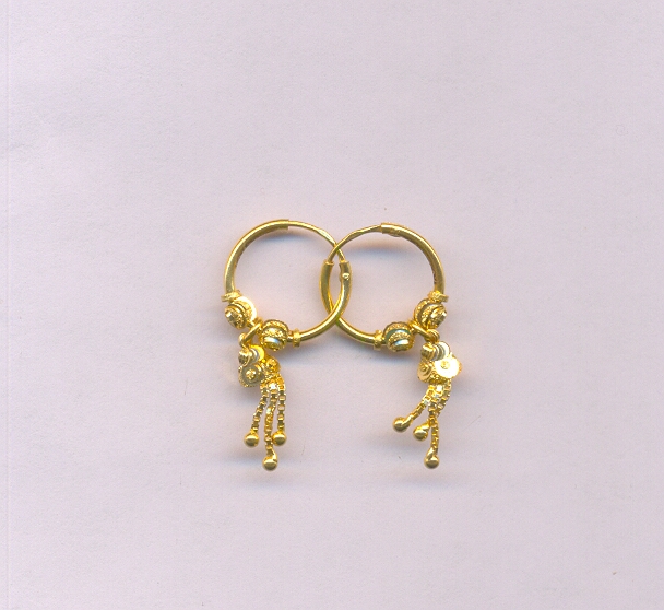 GOLD EARRING PLAIN FANCY