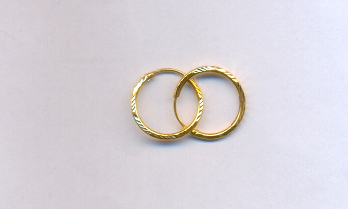 GOLD EARRING PLAIN FANCY