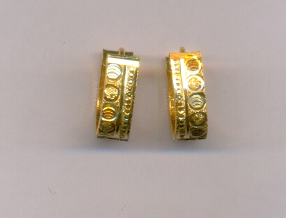 GOLD EARRING PLAIN FANCY