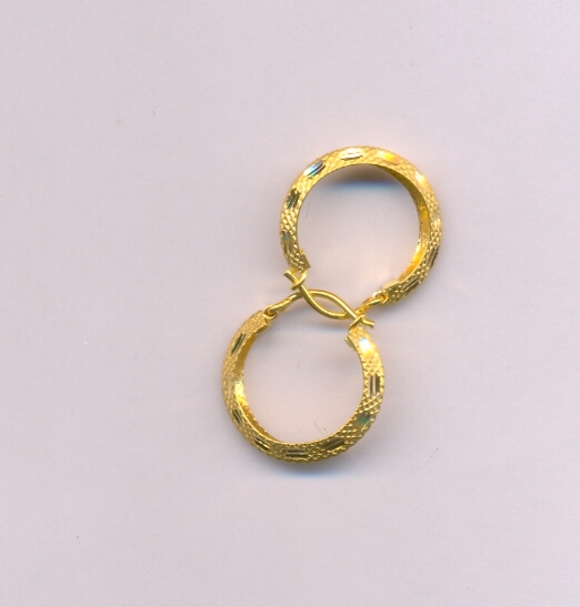 GOLD EARRING PLAIN FANCY