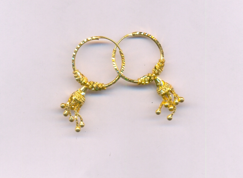 GOLD EARRING PLAIN FANCY