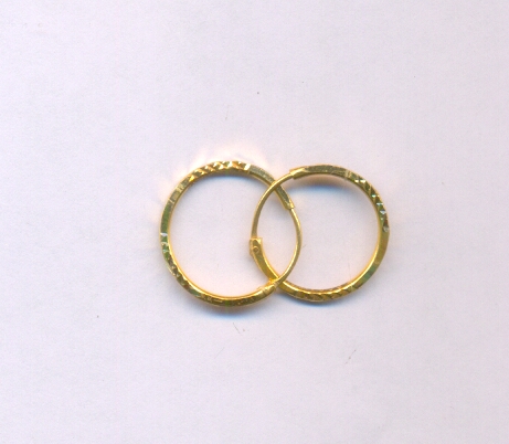 GOLD EARRING PLAIN FANCY