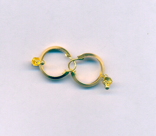 GOLD EARRING PLAIN FANCY