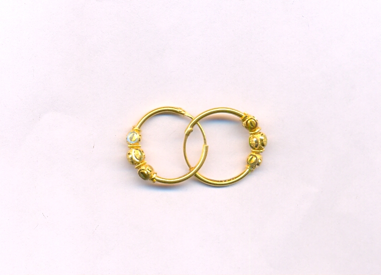 GOLD EARRING PLAIN FANCY