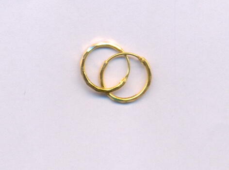 GOLD EARRING PLAIN FANCY