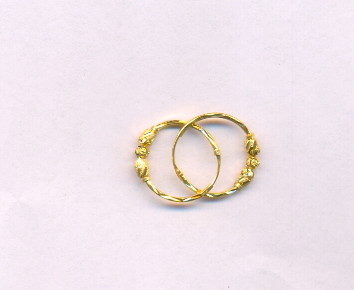 GOLD EARRING PLAIN FANCY