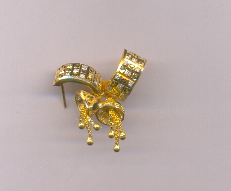 GOLD EARRING PLAIN FANCY