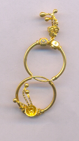 GOLD EARRING PLAIN FANCY