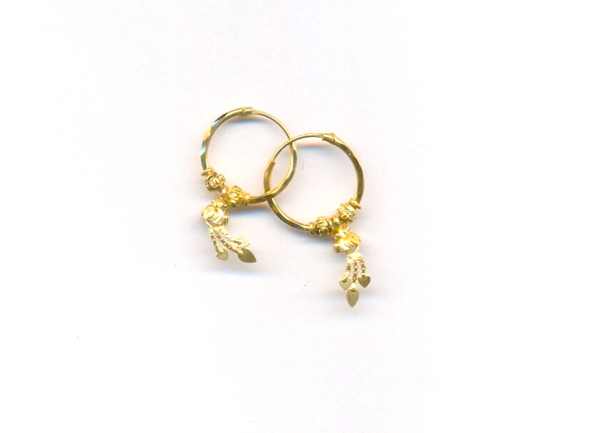 GOLD EARRING PLAIN FANCY