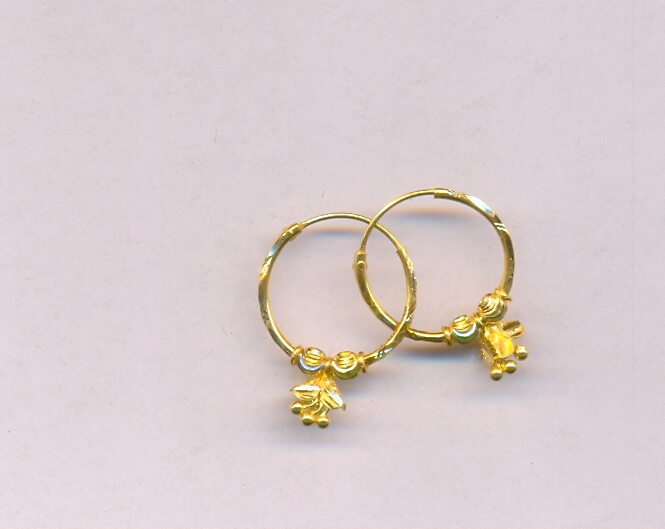 GOLD EARRING PLAIN FANCY