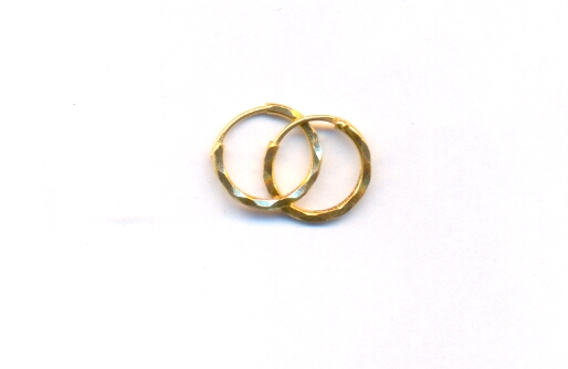 GOLD EARRING PLAIN FANCY