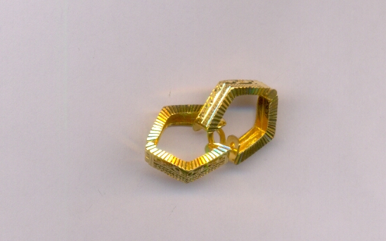 GOLD EARRING PLAIN FANCY