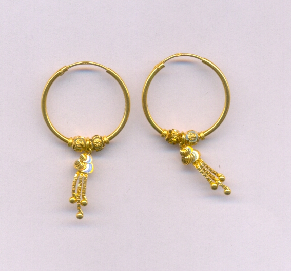 GOLD EARRING PLAIN FANCY