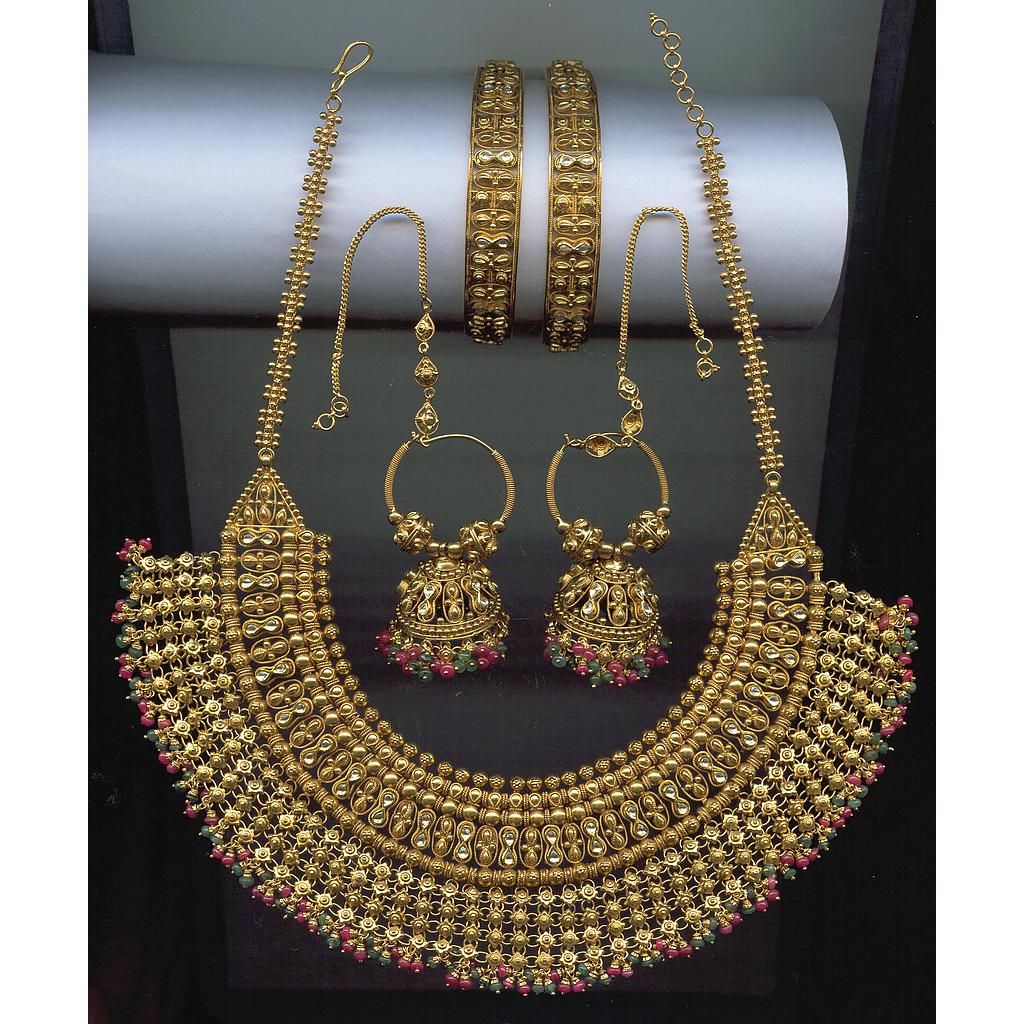 GOLD FULL SET LONG KUNDAN EXCLUSIVE