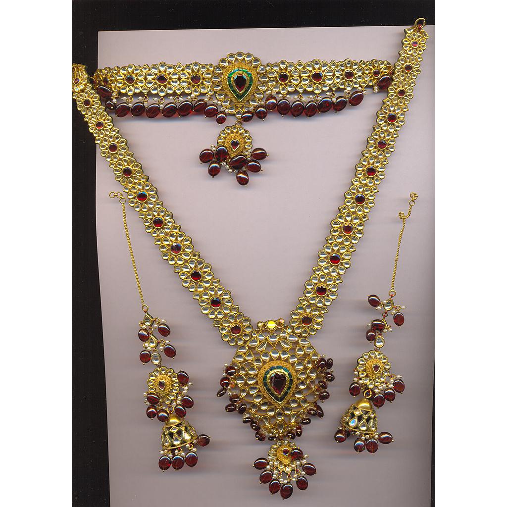 GOLD FULL SET LONG KUNDAN FANCY