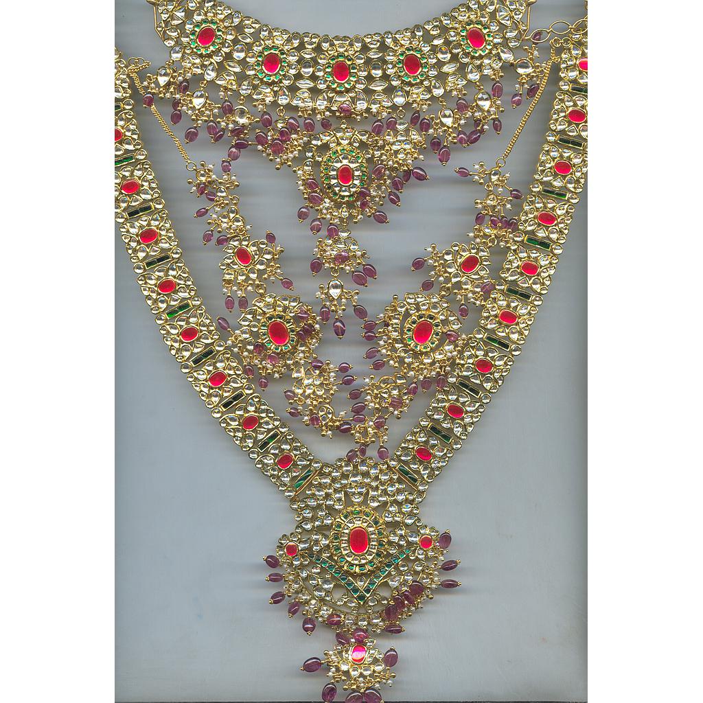 GOLD HALF SET LONG KUNDAN EXCLUSIVE