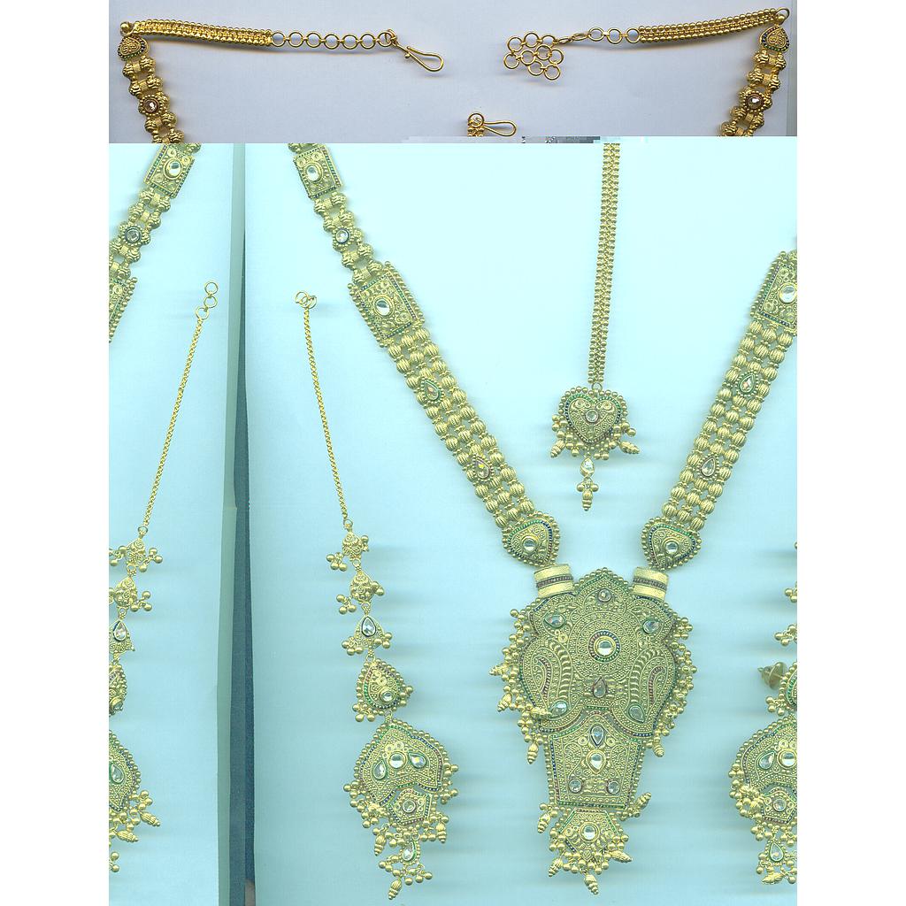 GOLD HALF SET LONG KUNDAN EXCLUSIVE