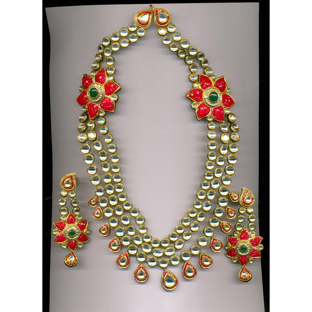 GOLD HALF SET LONG KUNDAN EXCLUSIVE