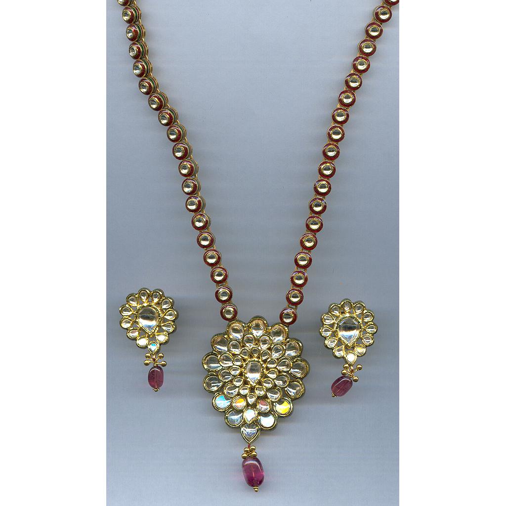 GOLD HALF SET LONG KUNDAN EXCLUSIVE