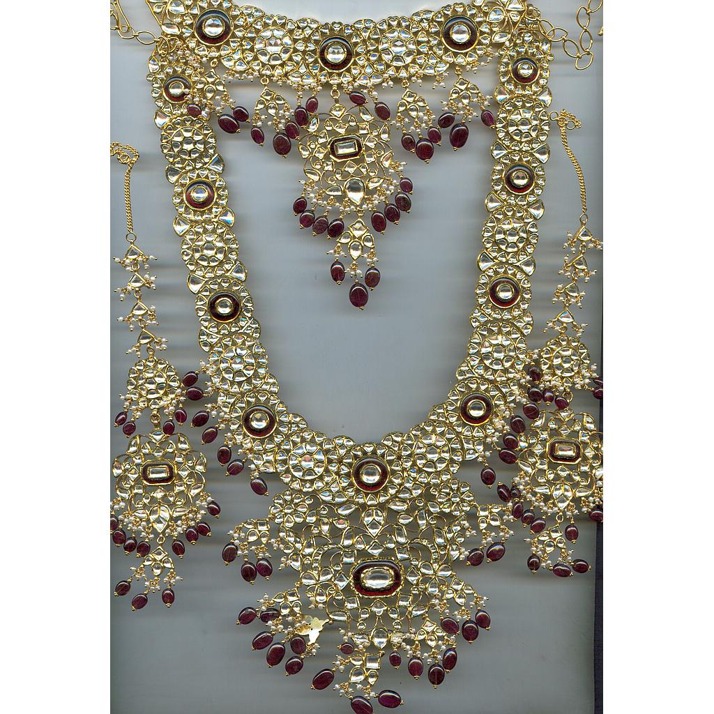 GOLD HALF SET LONG KUNDAN EXCLUSIVE