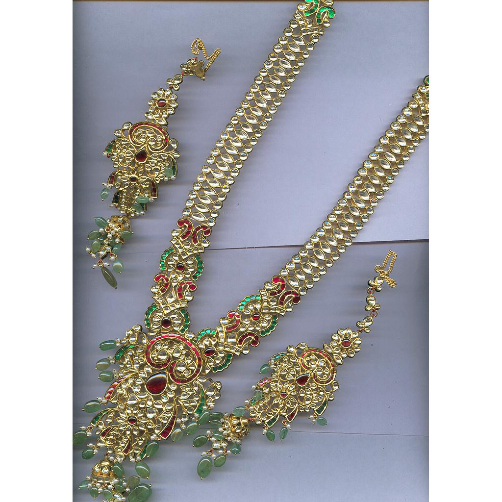 GOLD HALF SET LONG KUNDAN GENERAL