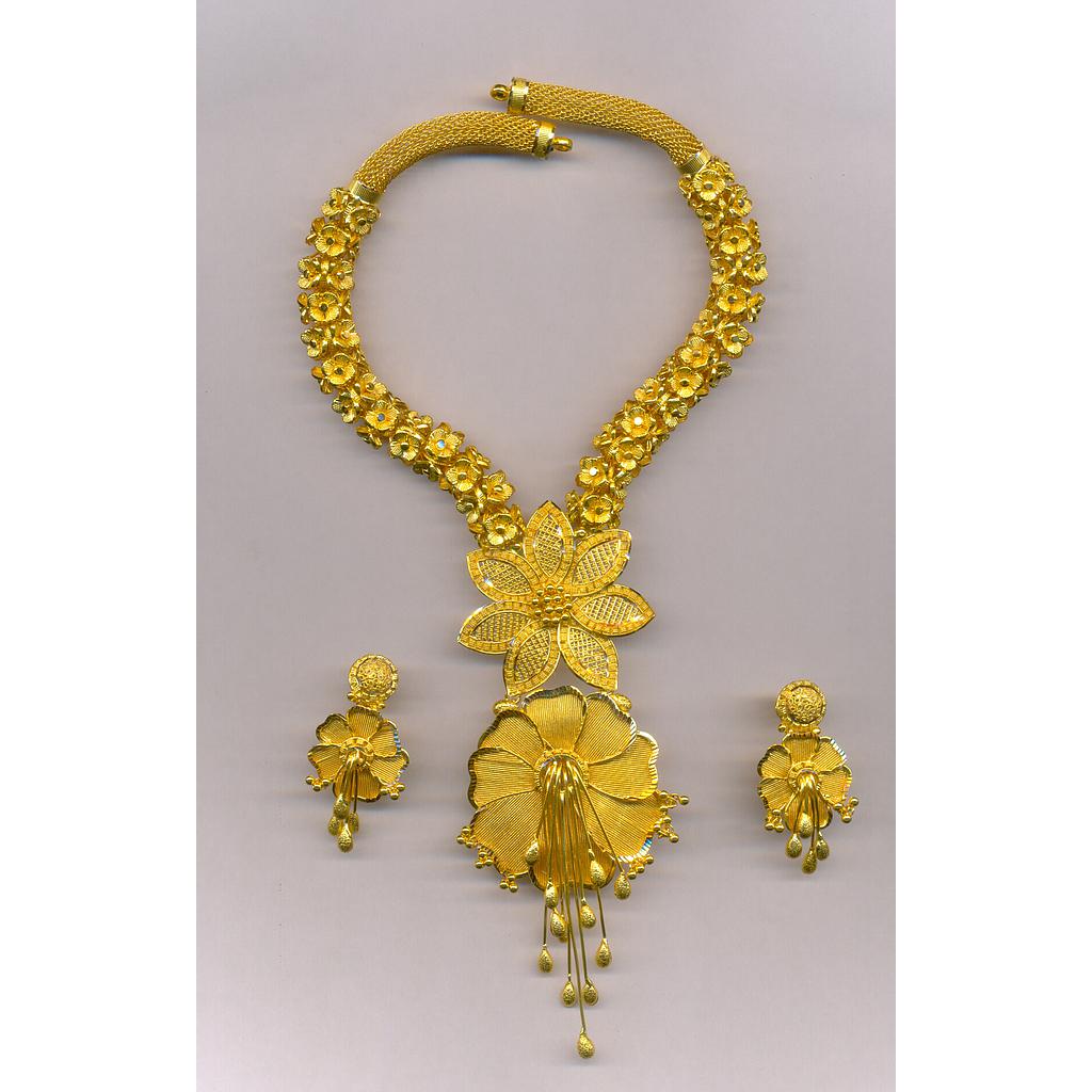 GOLD HALF SET LONG PLAIN EXCLUSIVE
