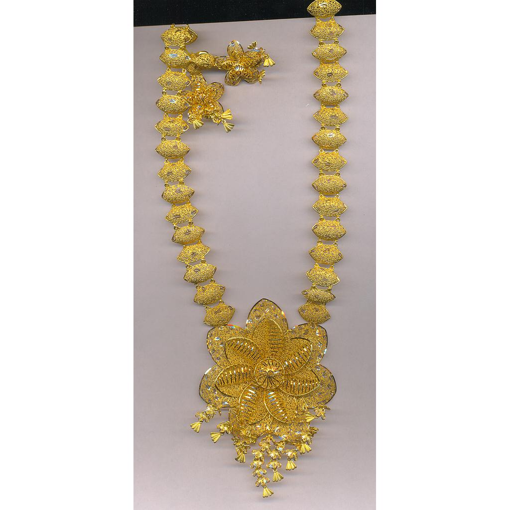 GOLD HALF SET LONG PLAIN EXCLUSIVE