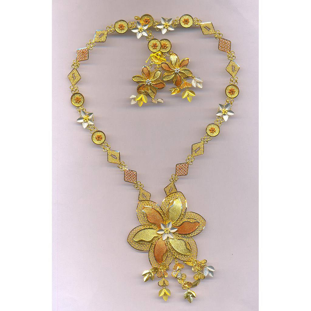GOLD HALF SET LONG PLAIN EXCLUSIVE