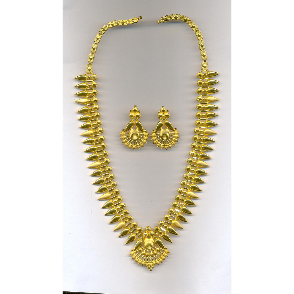 GOLD HALF SET LONG PLAIN EXCLUSIVE