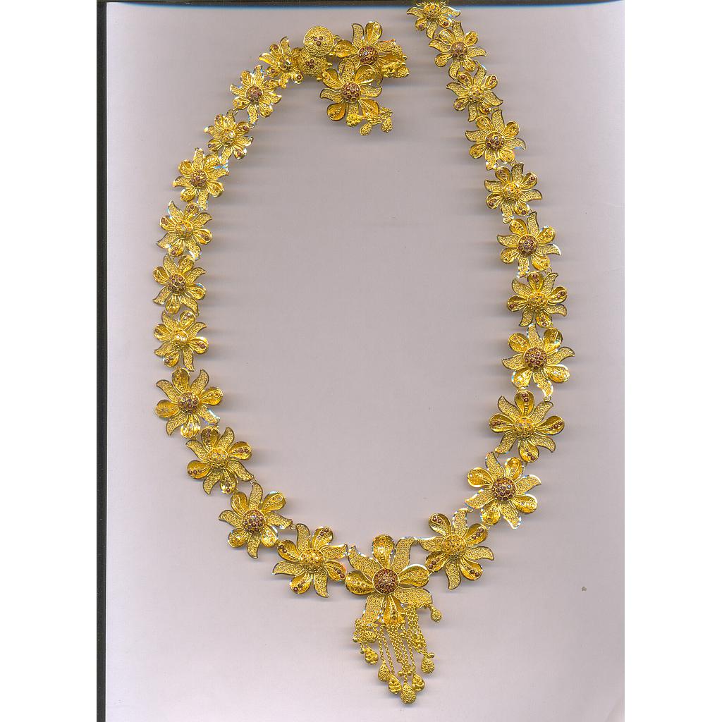 GOLD HALF SET LONG PLAIN EXCLUSIVE