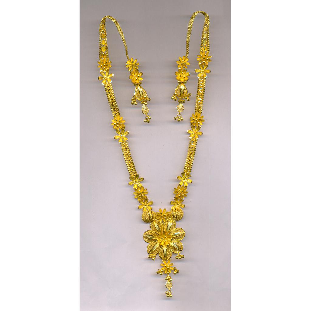GOLD HALF SET LONG PLAIN EXCLUSIVE
