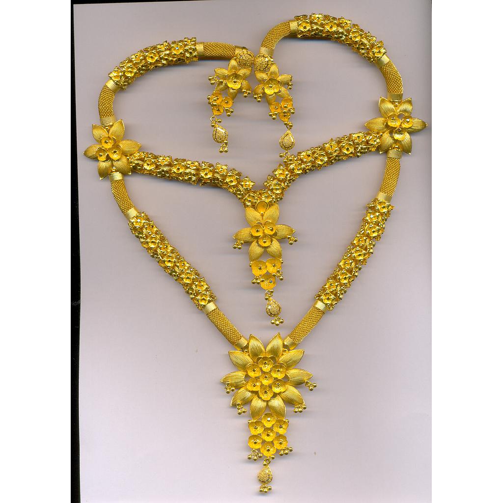 GOLD HALF SET LONG PLAIN EXCLUSIVE