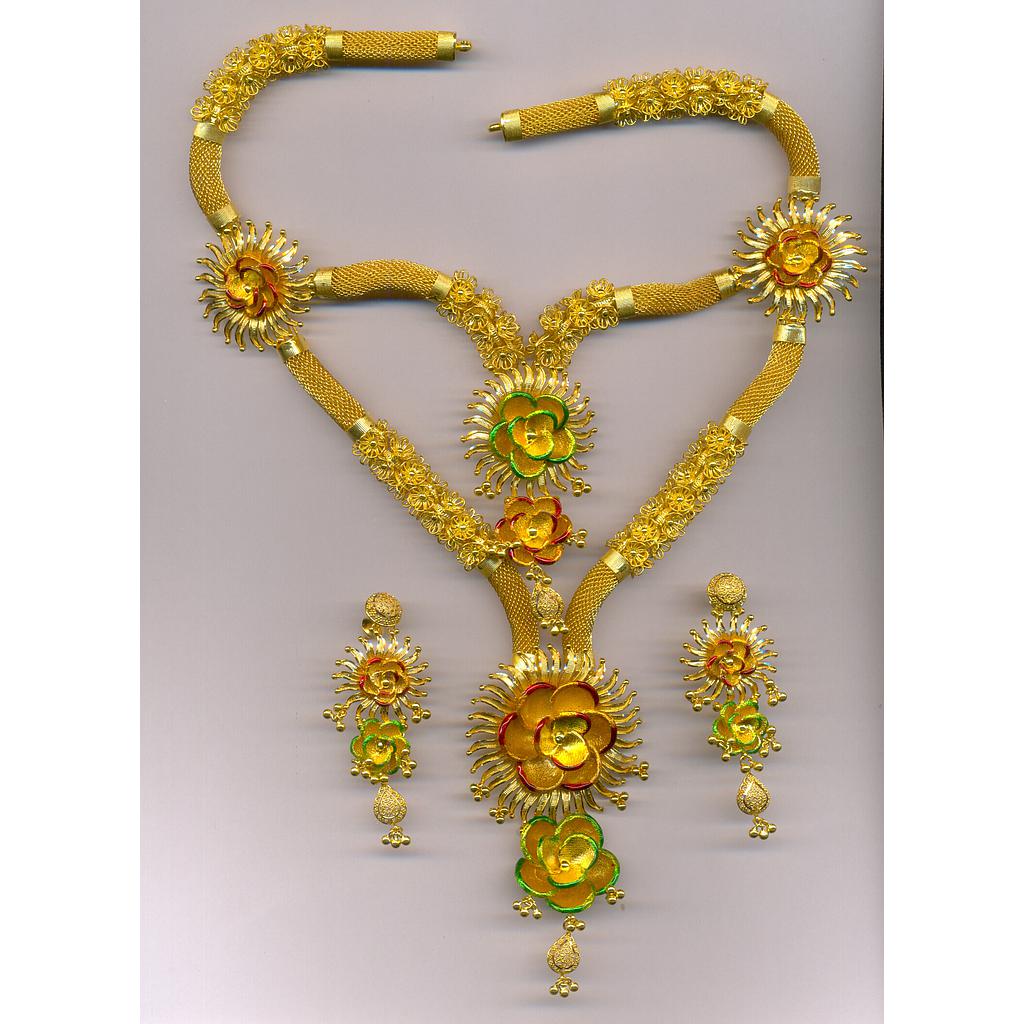 GOLD HALF SET LONG PLAIN EXCLUSIVE