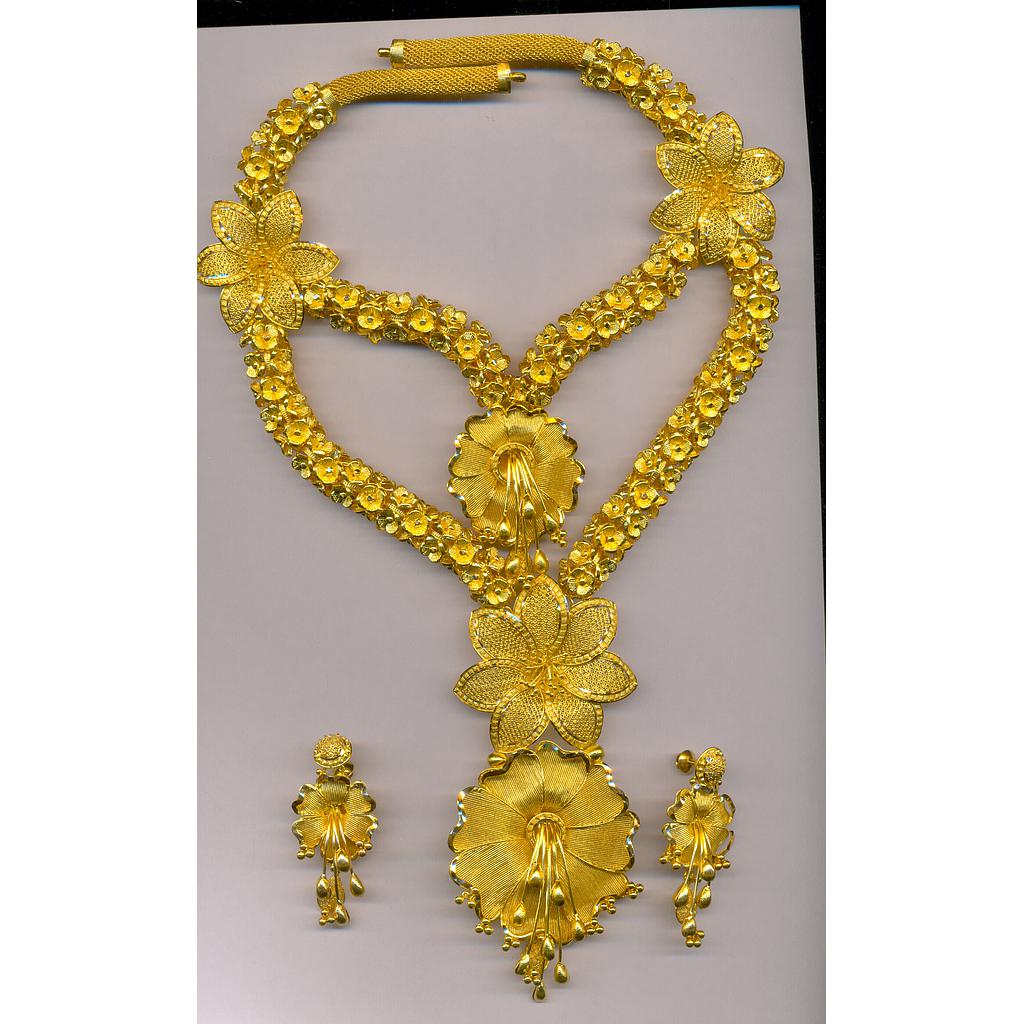 GOLD HALF SET LONG PLAIN EXCLUSIVE