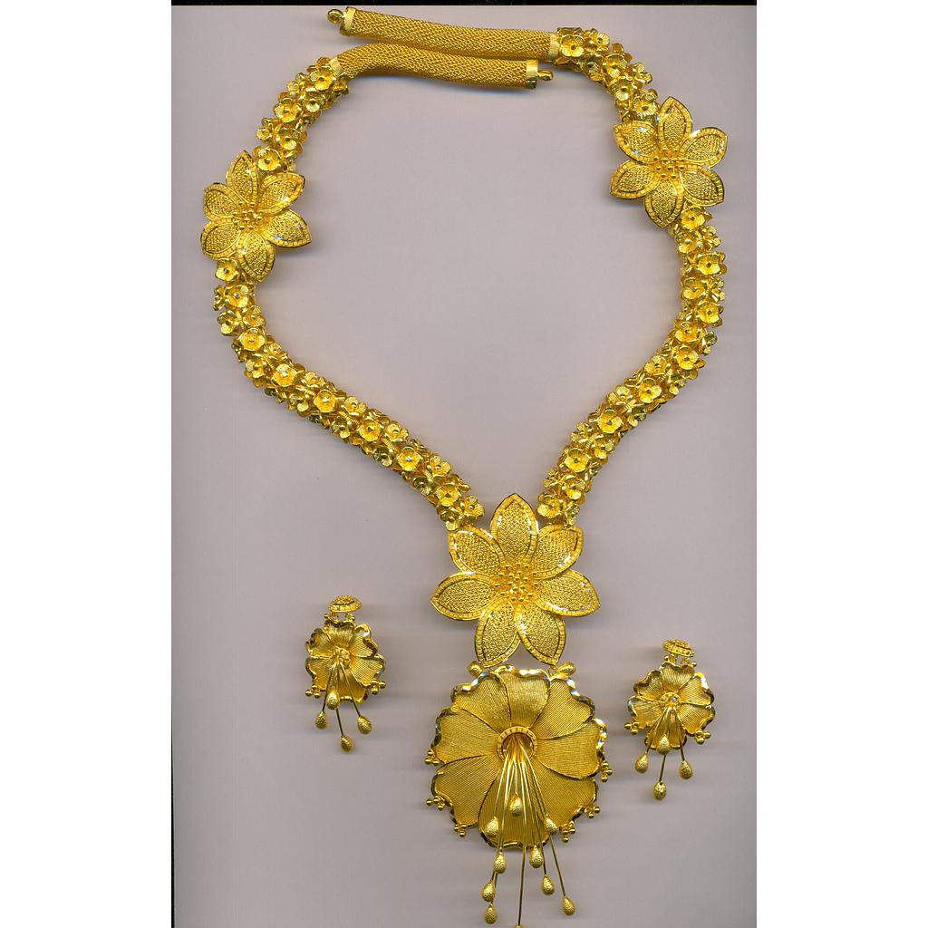 GOLD HALF SET LONG PLAIN EXCLUSIVE