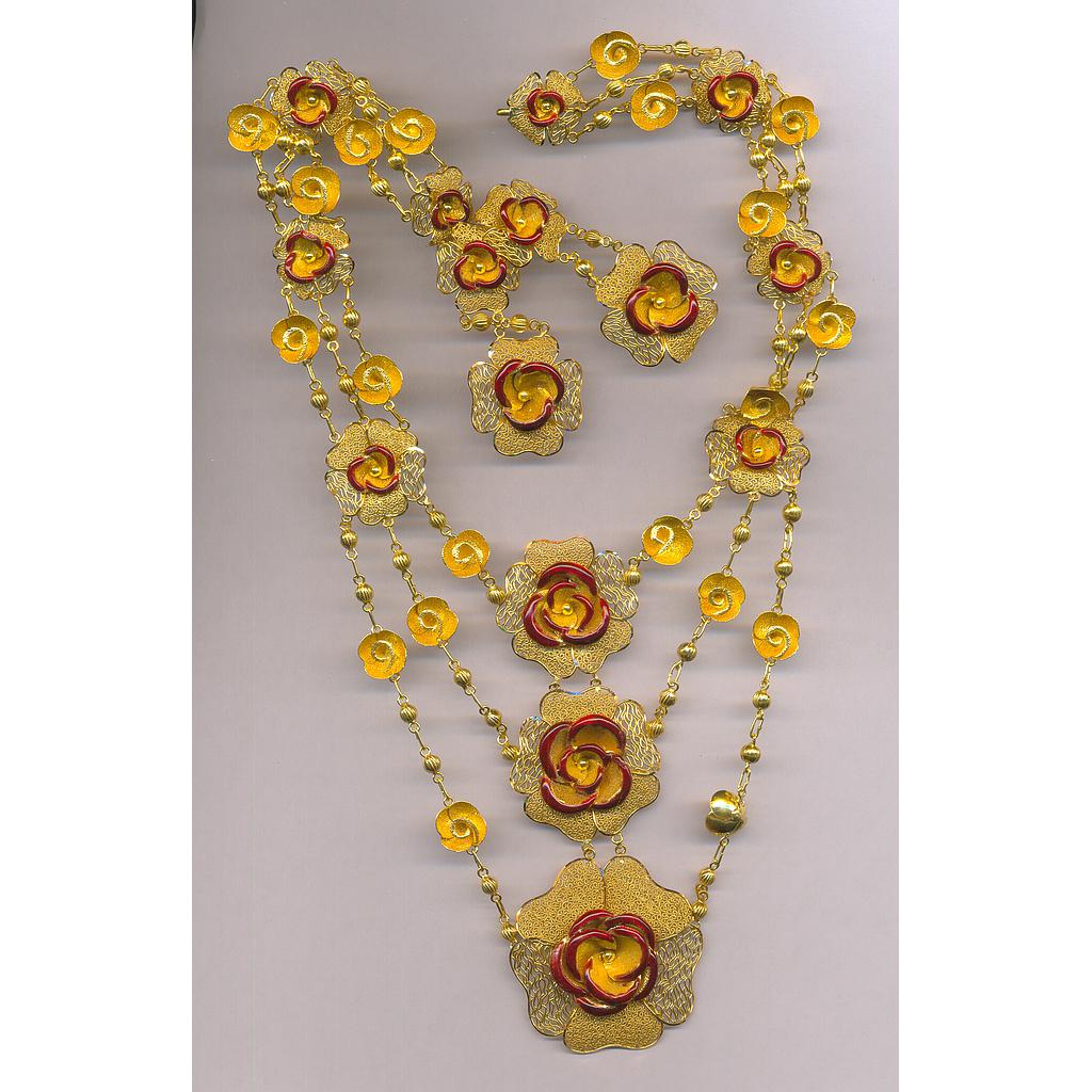 GOLD HALF SET LONG PLAIN EXCLUSIVE