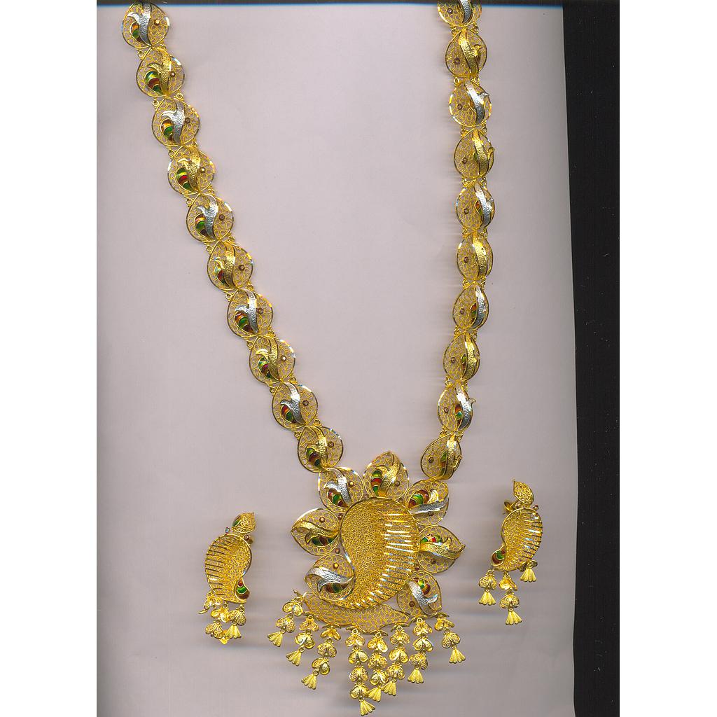 GOLD HALF SET LONG PLAIN EXCLUSIVE
