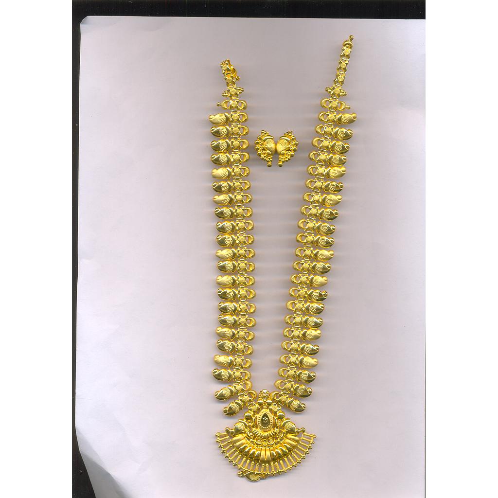 GOLD HALF SET LONG PLAIN EXCLUSIVE