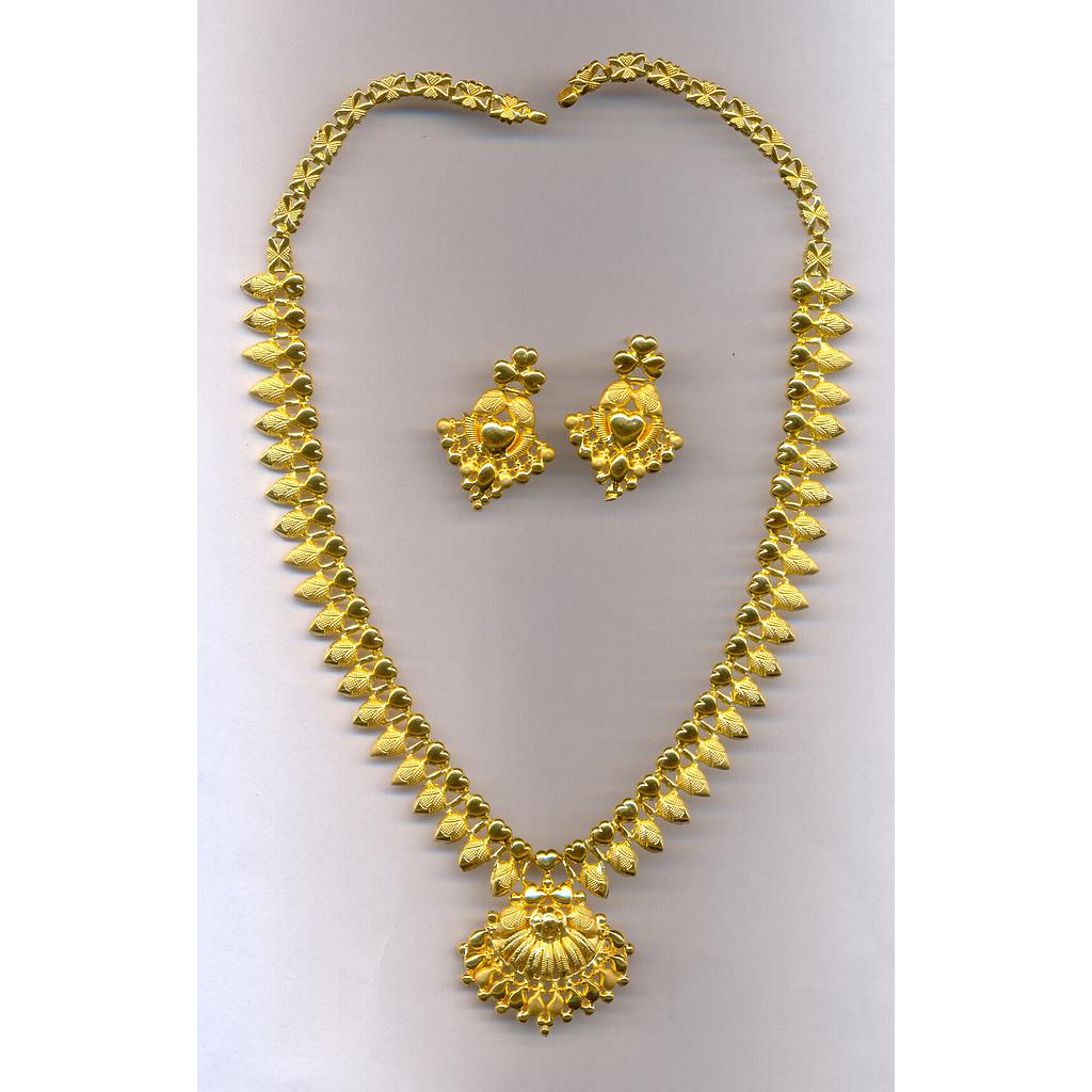 GOLD HALF SET LONG PLAIN EXCLUSIVE