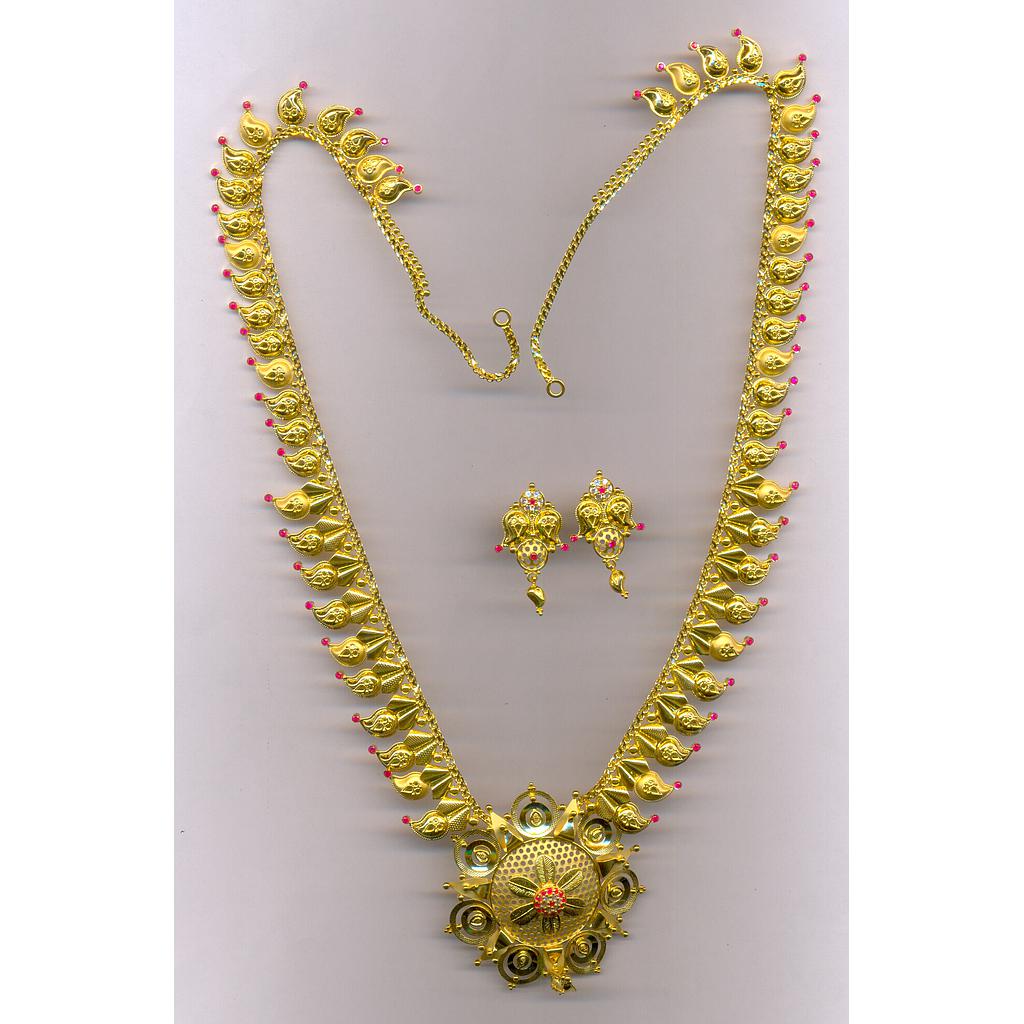 GOLD HALF SET LONG PLAIN EXCLUSIVE