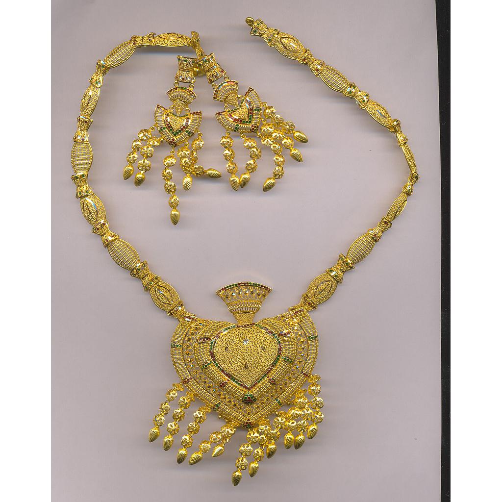 GOLD HALF SET LONG PLAIN EXCLUSIVE