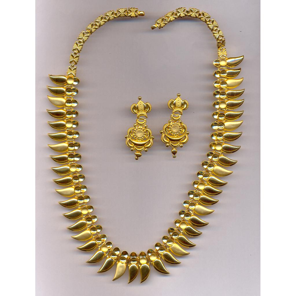 GOLD HALF SET LONG PLAIN EXCLUSIVE
