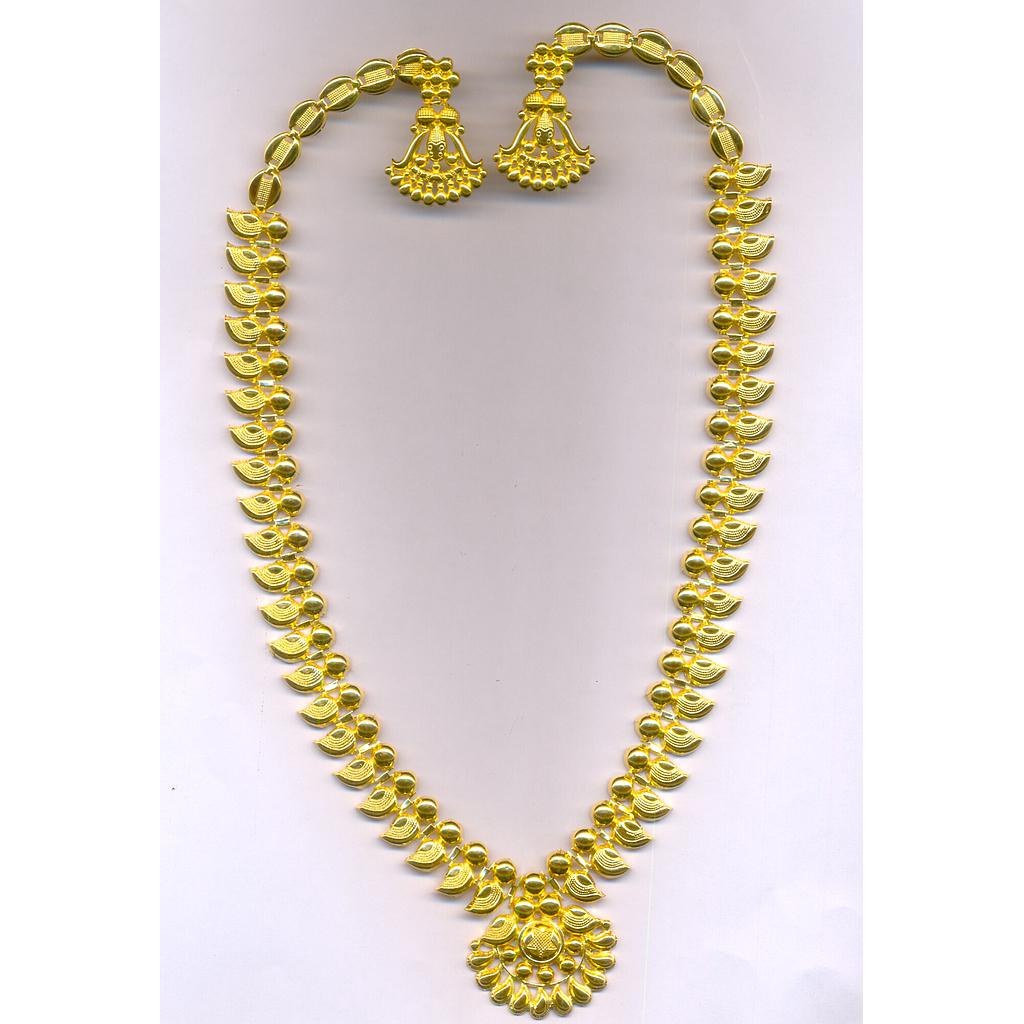 GOLD HALF SET LONG PLAIN EXCLUSIVE