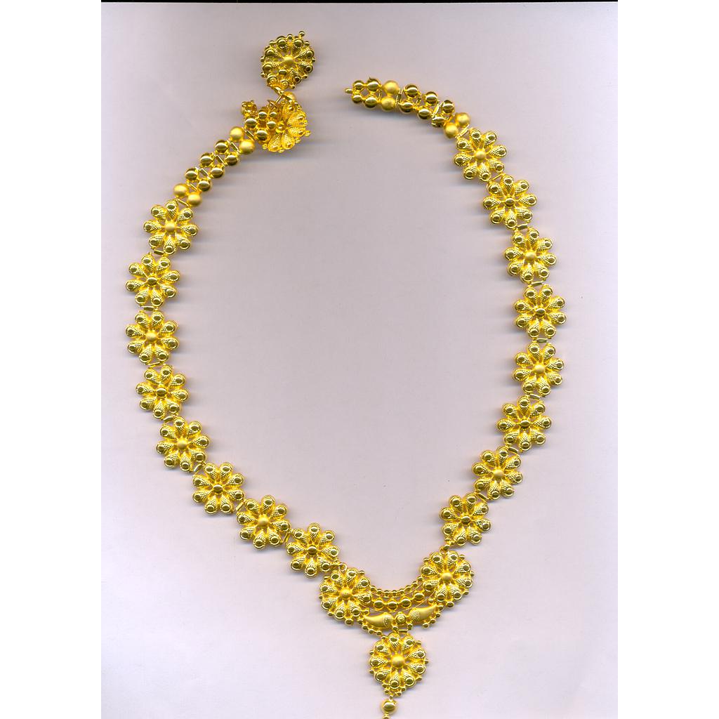 GOLD HALF SET LONG PLAIN EXCLUSIVE