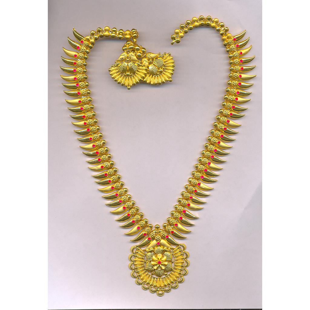 GOLD HALF SET LONG PLAIN EXCLUSIVE
