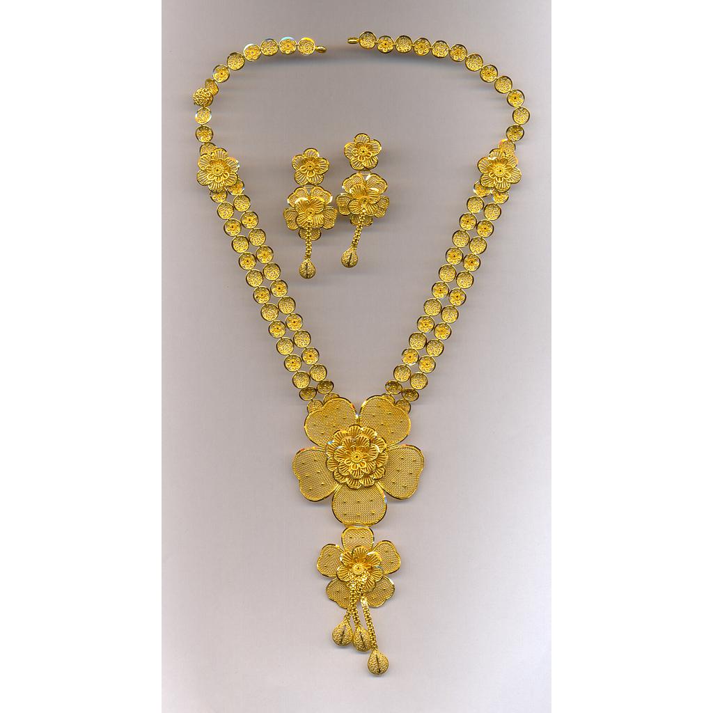GOLD HALF SET LONG PLAIN EXCLUSIVE