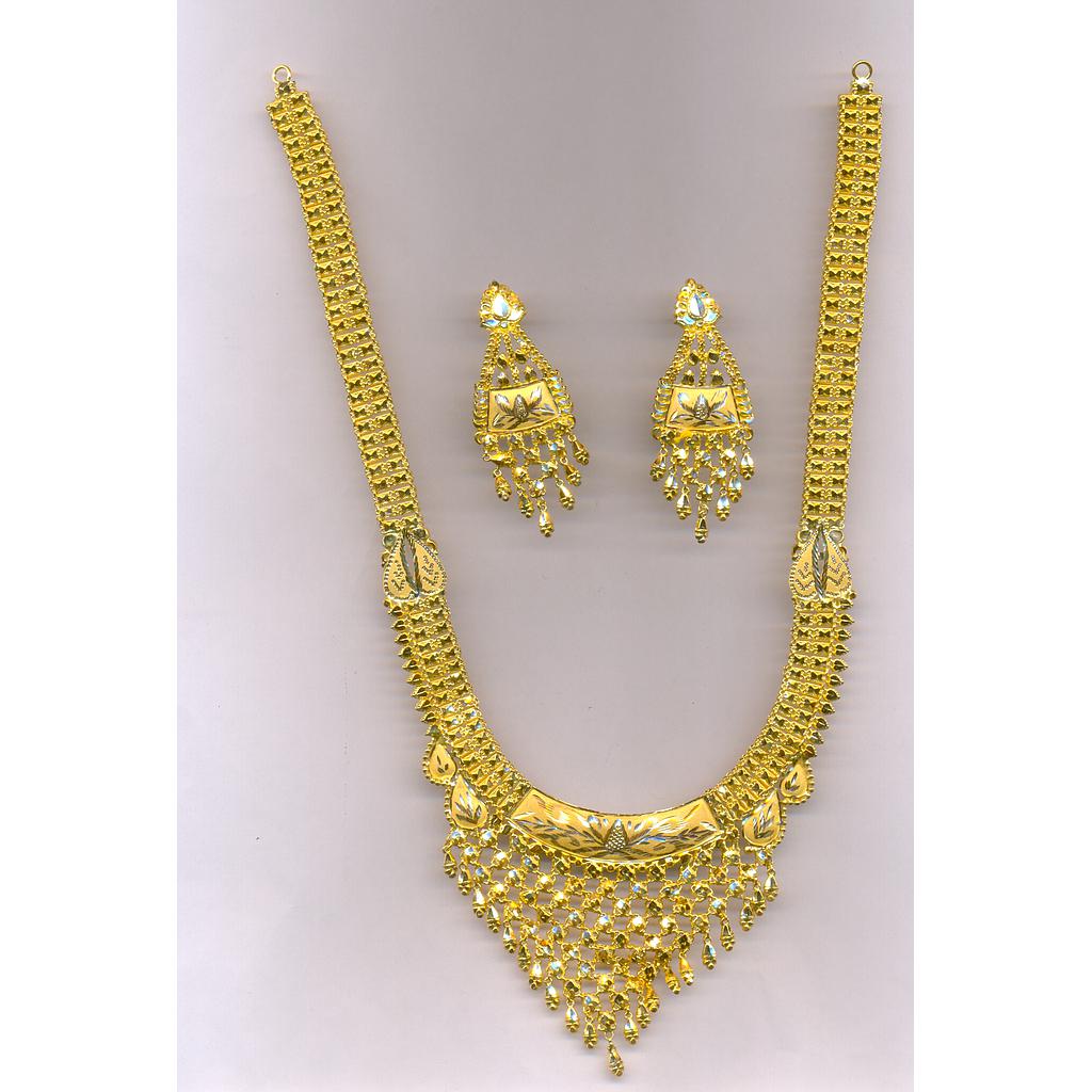 GOLD HALF SET LONG PLAIN FANCY