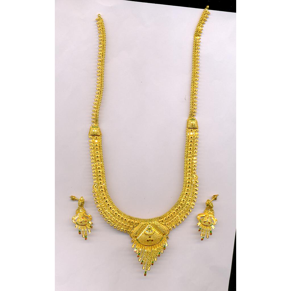 GOLD HALF SET LONG PLAIN FANCY