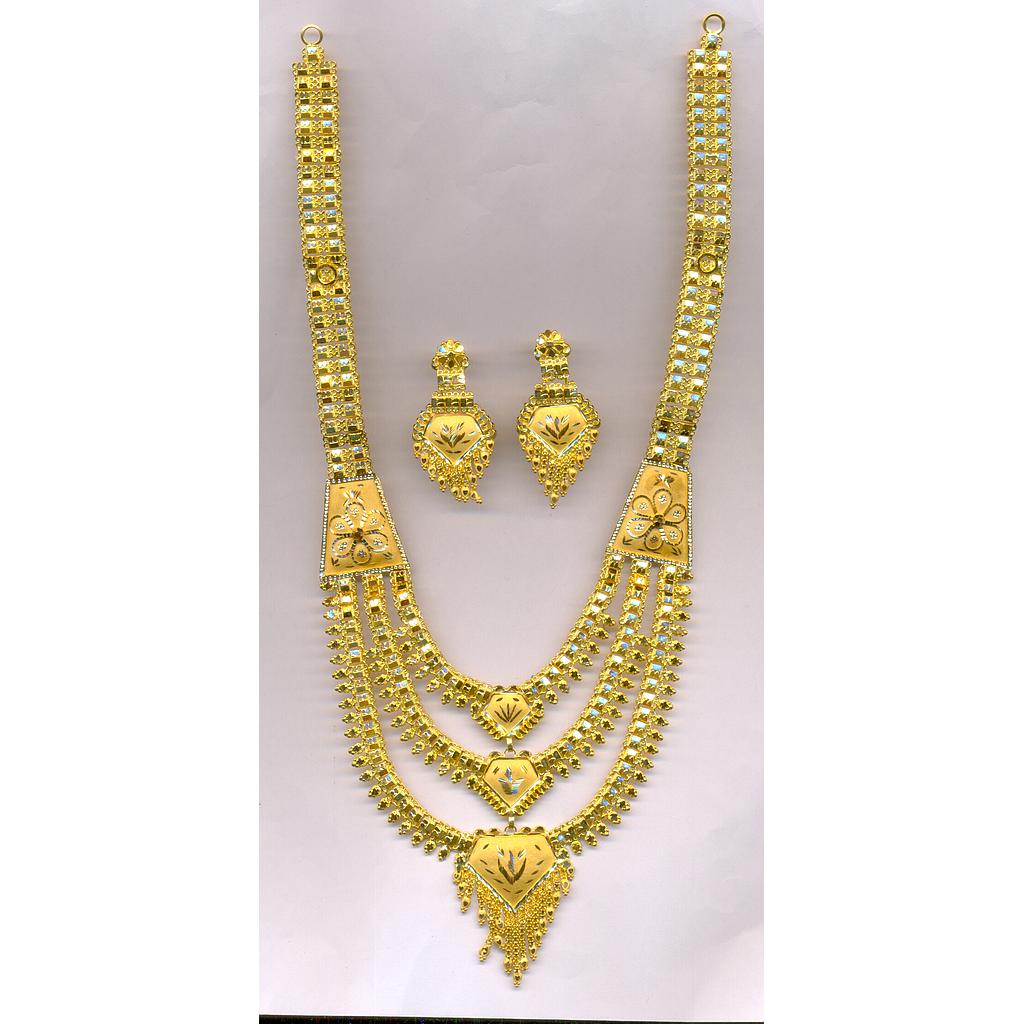 GOLD HALF SET LONG PLAIN FANCY