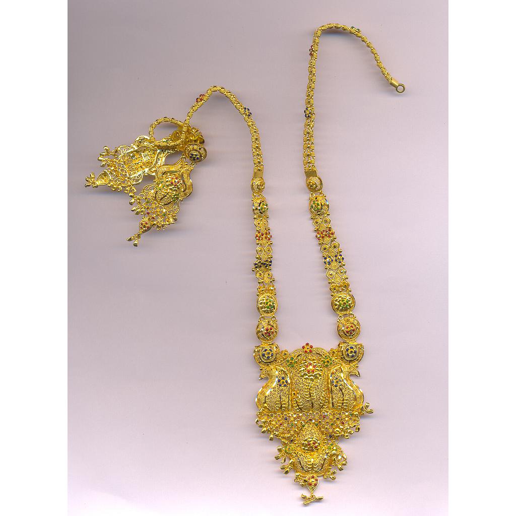 GOLD HALF SET LONG PLAIN FANCY